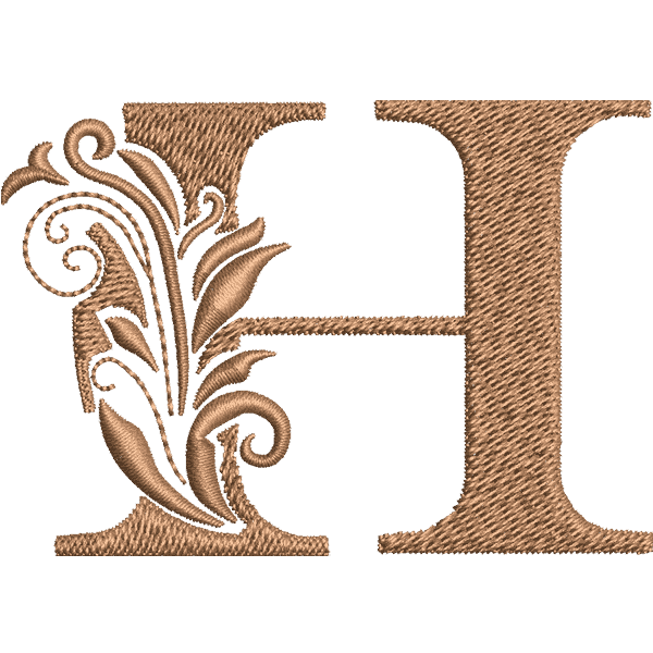 Flower Letter H Design