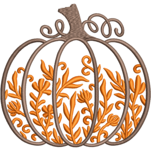 Flowery Pumpkin Design