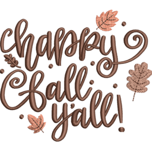 Happy Fall Y'all Text Design