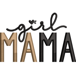Niedliches Mädchen-Mama-Schriftdesign