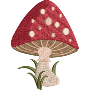 Mushroom And Grass Design