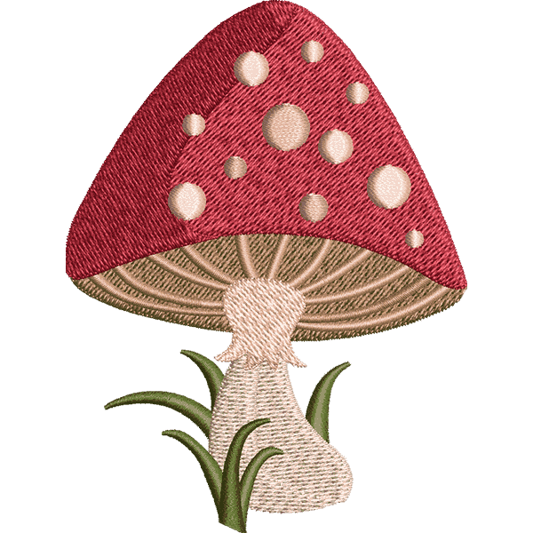 Mushroom And Grass Design