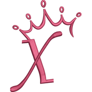 Crown Letter X Design