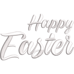 Happy Easter White Text Design