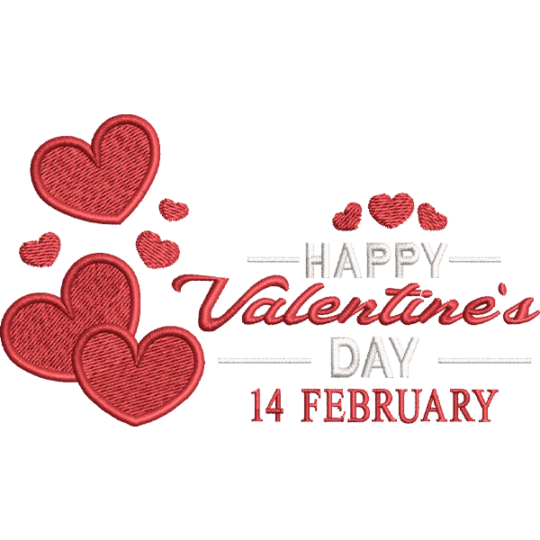14 Feburary Valentine Text Design