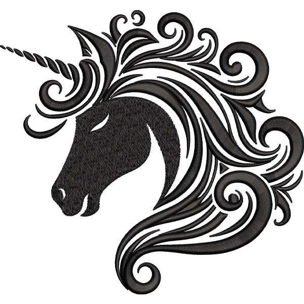 Unicorn Face Embroidery Design