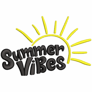 Summer Vibes Embroidery Design