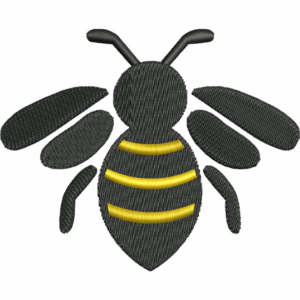 Cute Bee Embroidery Design