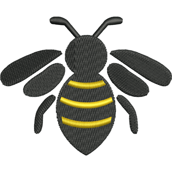Cute Bee Embroidery Design