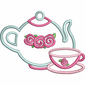 Floral Tea Set Design