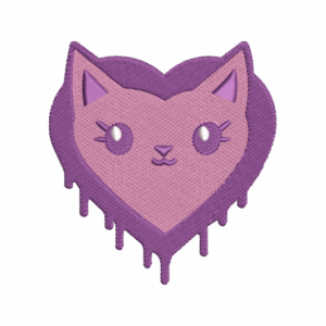 Melty Cat Heart Design