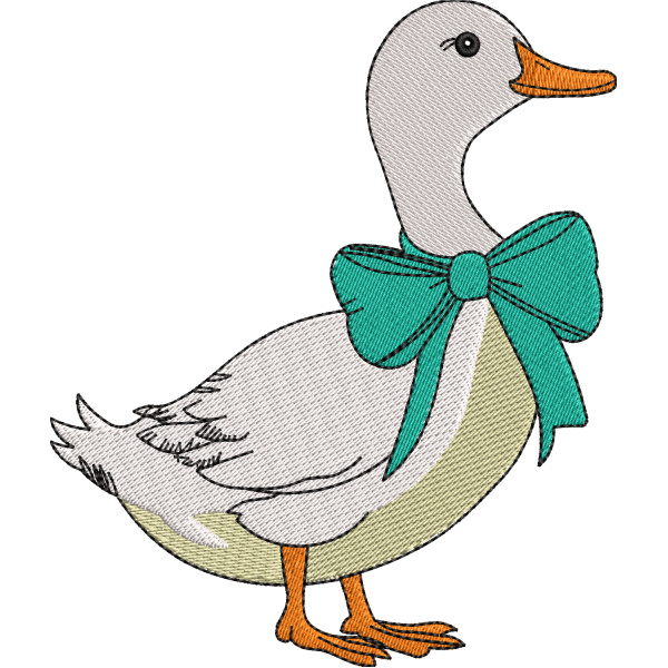 Duck with Bow Design