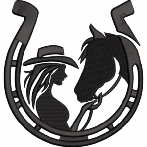 Cowgirl with Horse Design