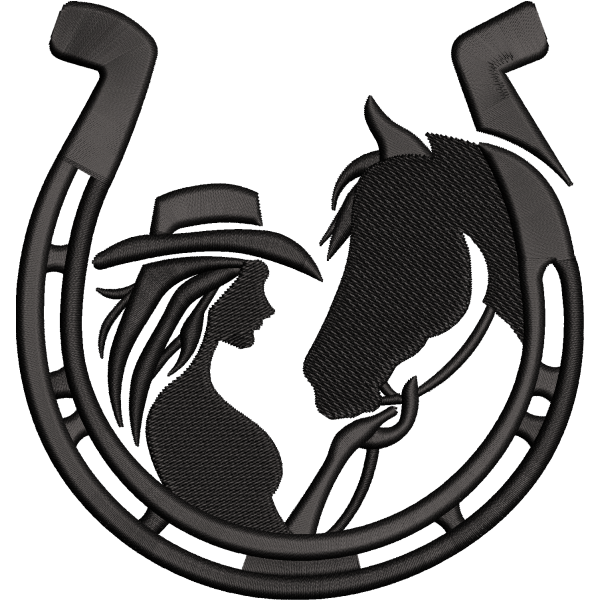 Cowgirl with Horse Design