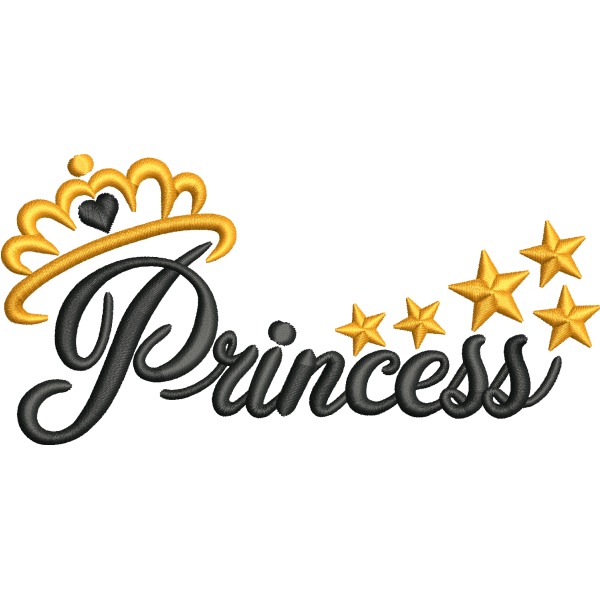Princess Embroidery Design