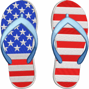 Patriotic Flip-Flops Design