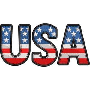 USA Flag Letters Design