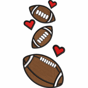 Football Hearts Design