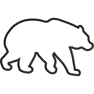 Bear Outline Embroidery Design
