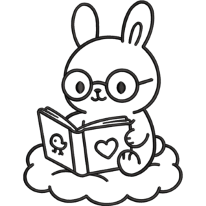 Cute Bunny Outline Design