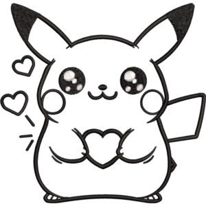Pikachu Outline Design