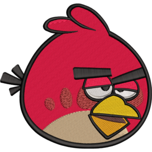 Red Angry Bird Face Design