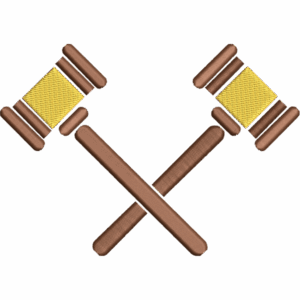 Crossed Gavels Design