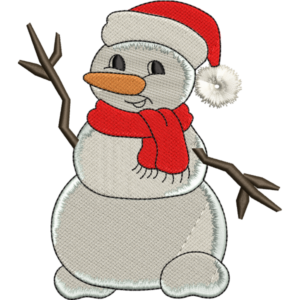 Santa Hat Snowman Design