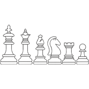 Chess Set Outline Design