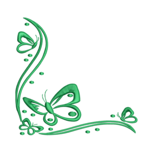 Butterfly Corner Border Design