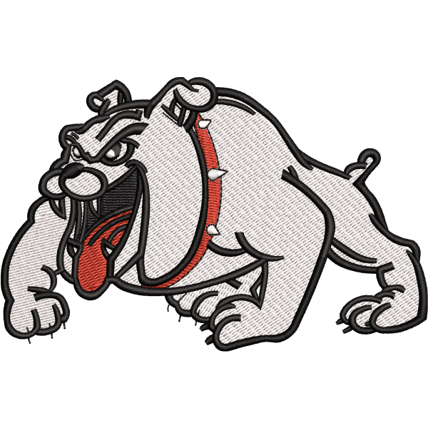 Fierce Bulldog with Collar Design