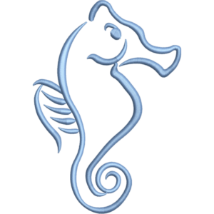 Minimalist Seahorse Design