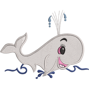 Cute Cartoon Whale Design