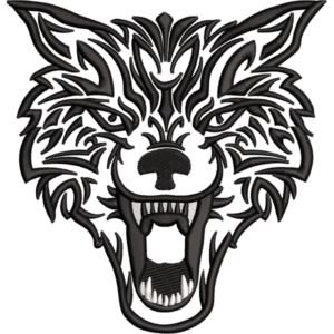 Tribal Wolf Head Design