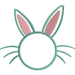 Bunny Face Embroidery Design