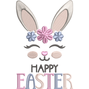 Happy Easter Bunny Face Design