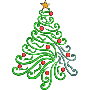 Swirl Christmas Tree Design