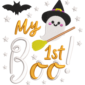 My 1st Boo Embroidery Design