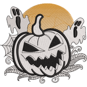 Halloween Pumpkin Ghost Design