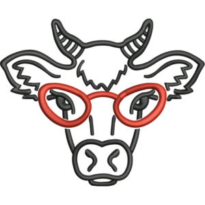 Giraffe Head With Glasses Design